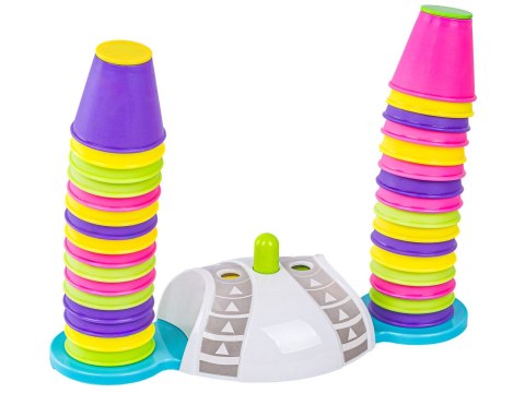 Edukacyjna Gra Zręcznościowa "Stacking Game", Zbuduj Wieżę, Układanka, Kolorowe Kubeczki