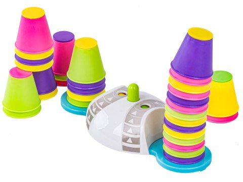 Edukacyjna Gra Zręcznościowa "Stacking Game", Zbuduj Wieżę, Układanka, Kolorowe Kubeczki