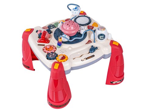 Edukacyjny Interaktywny Stolik Dla Dzieci 2w1 Kosmos Projektor Czerwony