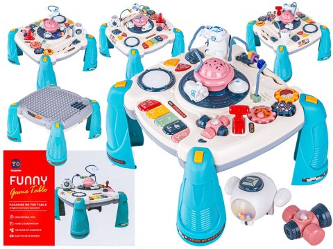 Edukacyjny Interaktywny Stolik Dla Dzieci 2w1 Kosmos Projektor Niebieski