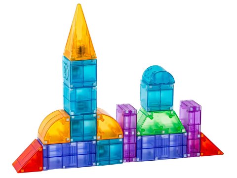 Klocki Magnetyczne, Konstrukcyjne, Świecące Elementy, Figury 3d 94 El.