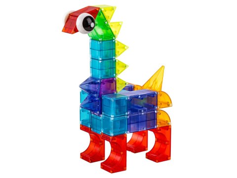 Klocki Magnetyczne, Konstrukcyjne, Świecące Elementy, Figury 3d 94 El.