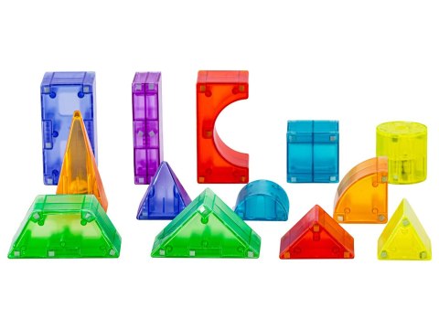 Klocki Magnetyczne, Konstrukcyjne, Świecące Elementy, Figury 3d 94 El.
