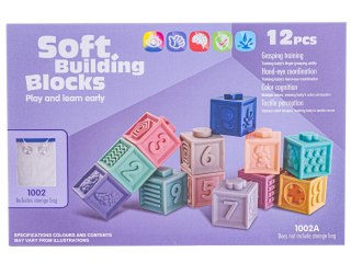 Miękkie Klocki Sensoryczne, Cyferki, Figury Geometryczne, Kształty 12 Sztuk, Edukacyjny Zestaw Klocków Dla Malucha