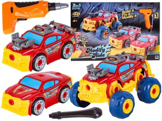 Sportowy, Terenowy Samochód Do Rozkręcania I Skręcania 3w1 Tuning + Wkrętarka Monster Truck