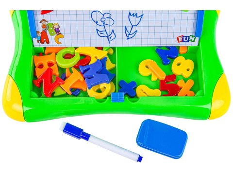 Wielofunkcyjna Tablica Magnetyczna 2w1, Pisak, Magnesy - Literki, Cyferki