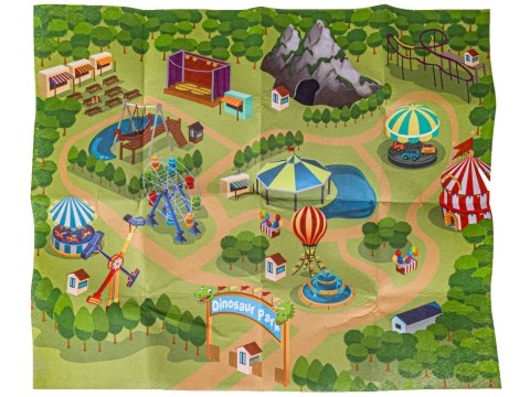 Zestaw Figurek Dinozaurów W Kuferku + Mata, Dinozaury 9 Sztuk