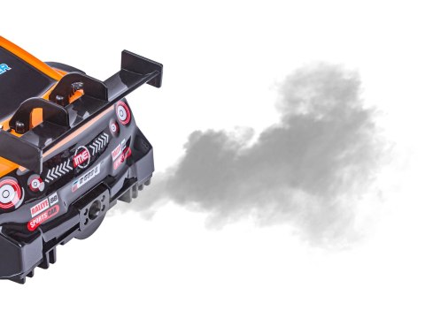 Duży Samochód Do Driftu Auto Rc Drift 1:16 2,4 Ghz Para Dym 4wd Pomarańczowy Nissan Gtr Led