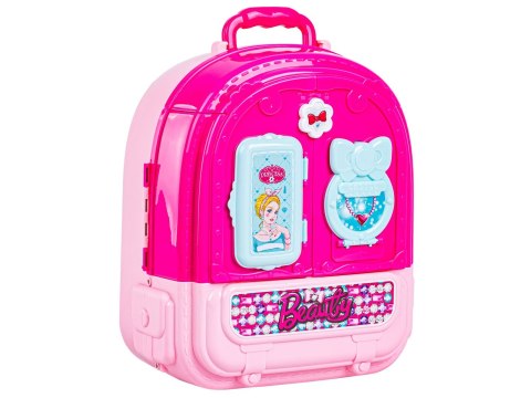 Domek Dla Lalek Toaletka W Walizce Plecak Zestaw 3w1 + Akcesoria