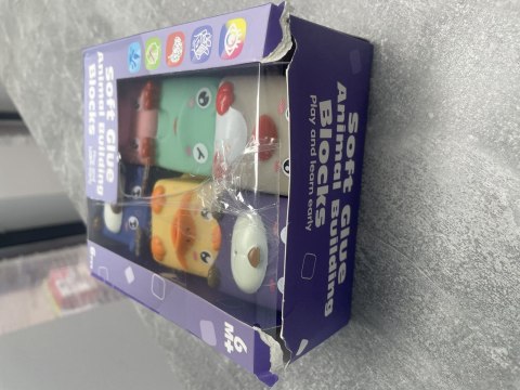 Duże Klocki Sensoryczne Zwierzęta 6 Sztuk Miękkie Edukacyjny Zestaw Klocków Dla Malucha Przecena 1