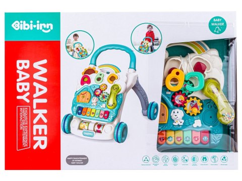 Edukacyjny Chodzik Dla Dzieci, Jeździk Muzyczny, Pchacz Niebieski Przecena 1