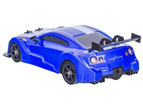 Karoseria Do Samochodu Do Driftu Auto Drift 1:16 Niebieski Nissan Gtr Led