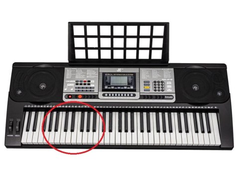 Keyboard Organy 61 Klawiszy Zasilacz Mk-816 Z Funkcją Nauki Gry Przecena 13