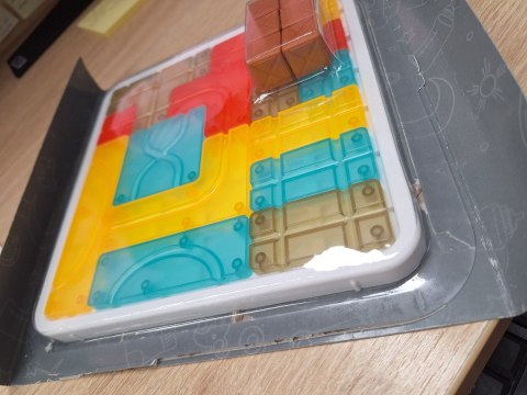 Logiczna Układanka, Gra Planszowa, Plansza + Kolorowe Klocki Przecena 1