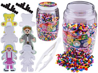 Prasowanka Koraliki Do Prasowania Zestaw 9000 Elementów W Butelce Słoik + 3 Podkładki Szablony Przecena 1