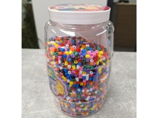 Prasowanka Koraliki Do Prasowania Zestaw 9000 Elementów W Butelce Słoik + 3 Podkładki Szablony Przecena 1