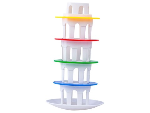 Rodzinna Gra Zręcznościowa Chwiejna Wieża "Wobbly Tower" Ruchoma, Krzywa Wieża