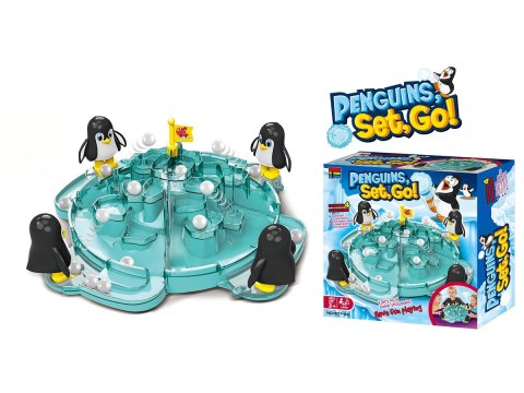 Rodzinna Gra Zręcznościowa, Planszowa Pingwinkowe Piłkarzyki, Piłka Nożna "Penguins, Set, Go!"