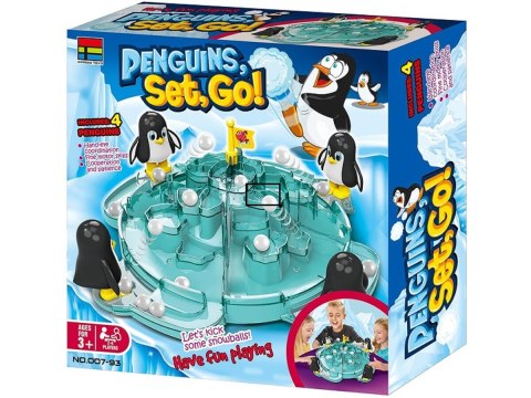 Rodzinna Gra Zręcznościowa, Planszowa Pingwinkowe Piłkarzyki, Piłka Nożna "Penguins, Set, Go!"