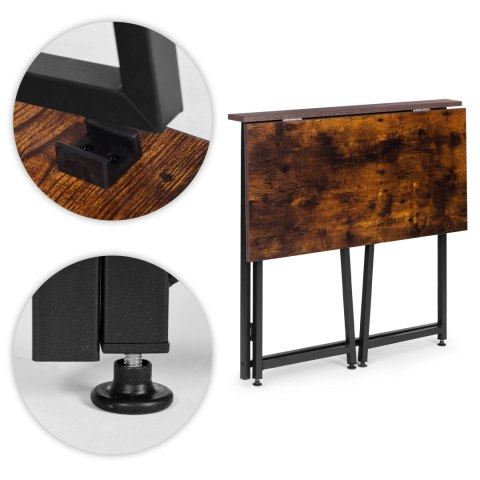 Biurko komputerowe składane 80x45 cm stolik pod laptopa loft ModernHome