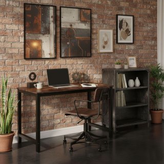 Biurko komputerowe szkolne stół 120x60 cm postarzany orzech ModernHome