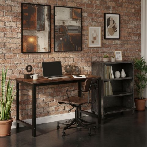 Biurko komputerowe szkolne stół 120x60 cm postarzany orzech ModernHome