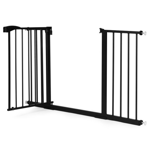 Bramka barierka zabezpieczająca 74-132 cm na schody i drzwi stal dodatkowe panele czarna ECOTOYS