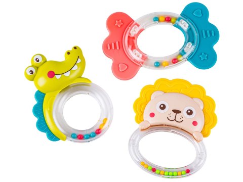 Grzechotka Gryzak 10 Szt. Sensoryczna Zabawka Dla Dzieci Zestaw Grzechotek Gryzaków