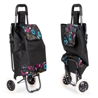 Wózek na zakupy torba 30 litrów ze składanym siedzeniem duże koła ModernHome