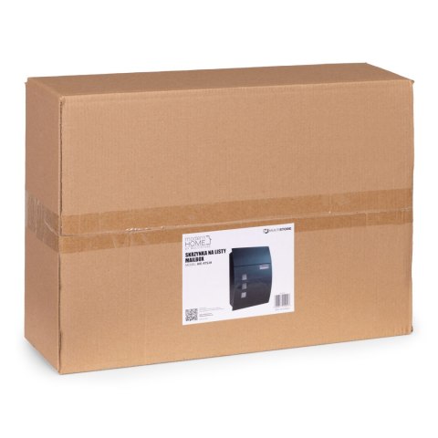 Skrzynka na listy pocztowa ścienna stal galwanizowana antracyt ModernHome