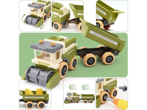 Farma Traktor Kombajn Do Skręcania Gospodarstwo Rolne Zestaw Majsterkowicza Rolnika Traktor Kombajn Zwierzęta Wkrętarka