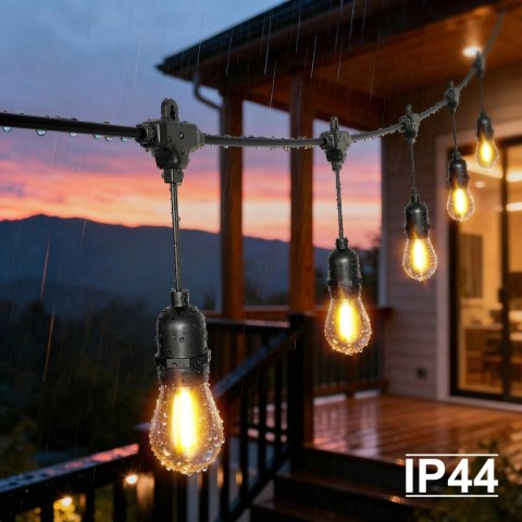 Girlanda ogrodowa świetlna łańcuch 20x LED 20m lampki ogrodowe 9W