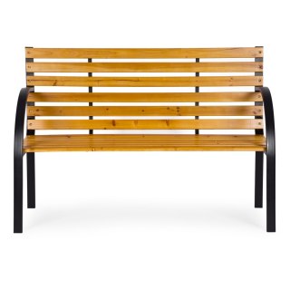 Drewniana ławka ogrodowa z oparciem 122x57 cm parkowa MultiGarden
