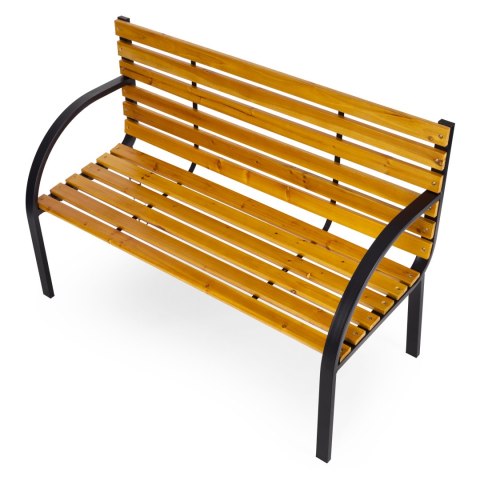 Drewniana ławka ogrodowa z oparciem 122x57 cm parkowa MultiGarden