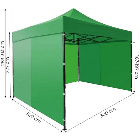 Pawilon ogrodowy eventowy automatyczny samorozkładalny namiot 3x3 m zielony MultiGarden