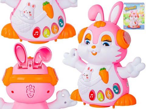 Interaktywny Edukacyjny Królik Muzyczny Króliczek Gra Tańczy Jeździ Świeci RÓŻOWY