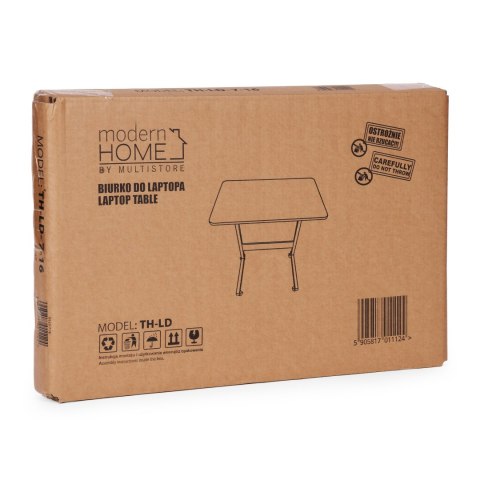 Mobilny stolik pod laptopa biurko dostawiane do fotela czarny ModernHome